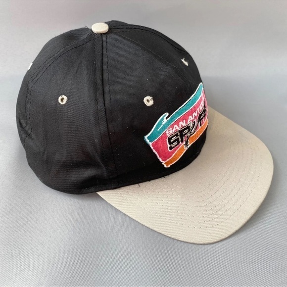 Vintage San Antonio Spurs AJD Licensed NFL Rare Green Bill SnapbackHat 90s Tags - Picture 1 of 16